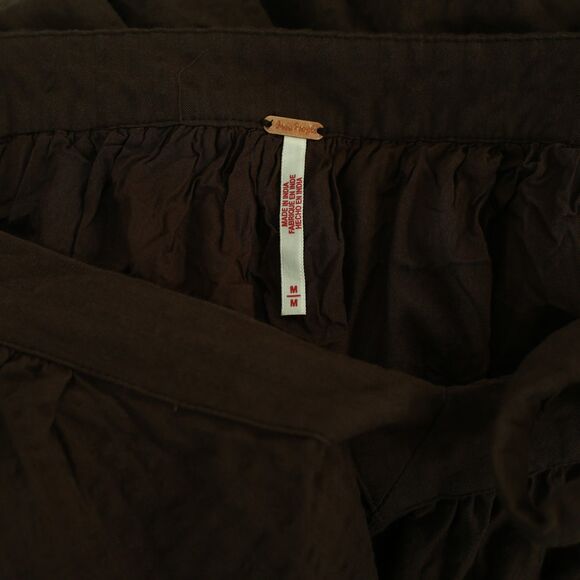 Free People Baldwin Midi Dress Lace Tiered Eyelet Embroidered Brown M New 282883 - Picture 5 of 5